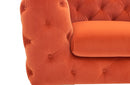 Divani Casa Delilah - Modern Orange Fabric Sofa Set