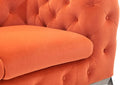 Divani Casa Delilah - Modern Orange Fabric Sofa Set