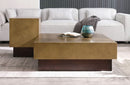 Modrest Derek Modern Metal & Antique Copper Coffee Table