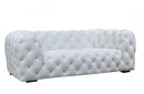 Divani Casa Dexter Transitional White Full Italian Leather Sofa