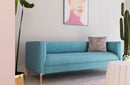 Divani Casa Putnum Modern Blue Velvet Sofa