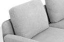 Divani Casa Dolly Modern Light Grey Fabric Sofa