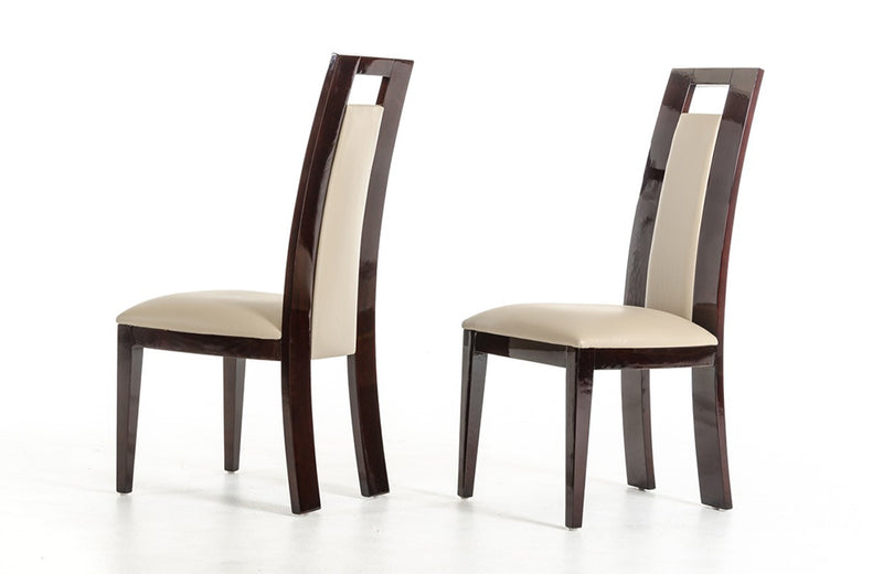 Douglas Modern Ebony and Taupe Dining Chair (Set of 2)