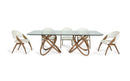 Modrest Mason & Lucas Modern Walnut Dining Set