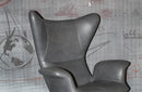 Divani Casa Slater Modern Dark Grey Leatherette Lounge Chair