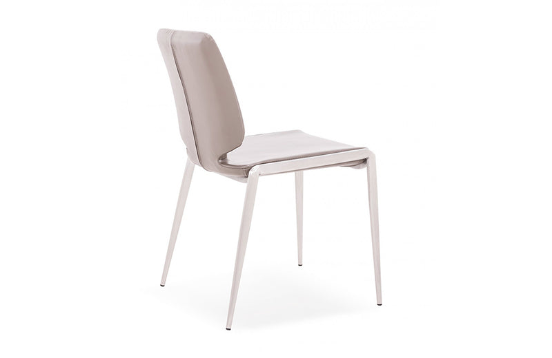Modrest Eileen Modern Dark Grey Eco-Leather Dining Chair (Set of 2)