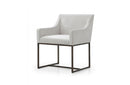 Modrest Elijah Modern Beige & Copper Antique Brass Dining Chair