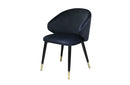Modrest Elon Modern Blue Velvet Dining Chair (Set of 2)