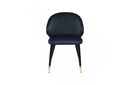 Modrest Elon Modern Blue Velvet Dining Chair (Set of 2)