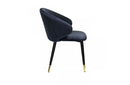 Modrest Elon Modern Blue Velvet Dining Chair (Set of 2)