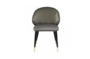 Modrest Elon Modern Dark Grey Velvet Dining Chair (Set of 2)