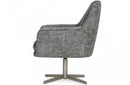 Divani Casa Elvin Modern Dark Grey Fabric Swivel Lounge Chair
