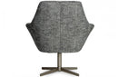 Divani Casa Elvin Modern Dark Grey Fabric Swivel Lounge Chair