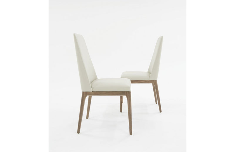 Modrest Encino Modern Grey & Walnut Dining Chair (Set of 2)