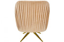 Divani Casa Abigail Modern Peach Velvet Swivel Accent Chair