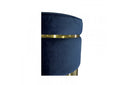 Divani Casa Tenaya Modern Blue Velvet & Gold Ottoman