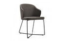 Gia Modern Grey Fabric Dining Chair (Set of 2)