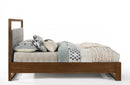Nova Domus Falcor Modern Grey Fabric & Walnut Veneer Bed