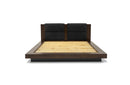 Nova Domus Fantasia Dark Walnut/Dark Grey Bed and Two Nightstands