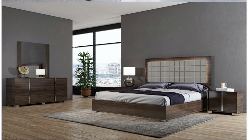 Viola Modern Grey Bedroom Set
