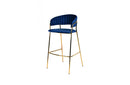 Modrest Brandy Modern Blue Fabric Bar Stool (Set of 2)