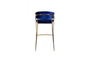 Modrest Brandy Modern Blue Fabric Bar Stool (Set of 2)