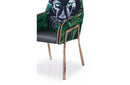 Modrest Fierce Black & Rosgold Panther Dining Chair