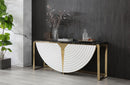 Modrest Flavio Gold + Marble Console Table