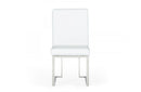 Modrest Fowler Modern White Leatherette Dining Chair Set of 2