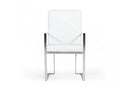 Modrest Fowler Modern White Eco-Leather Dining Armchair