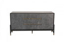 Modrest Gabrielle Contemporary Walnut & Gold Buffet