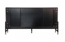 Modrest Gabrielle Contemporary Walnut & Gold Buffet
