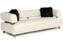 Divani Casa Gannet Glam Beige Fabric Sofa