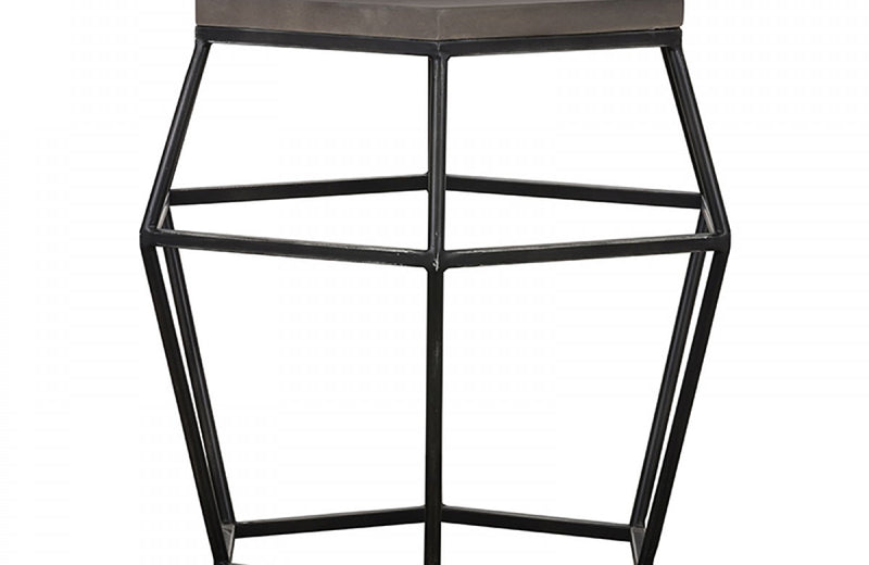 Modrest Tartan Modern Concrete & Metal End Table