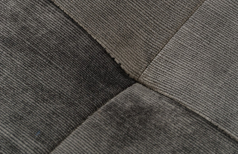 Divani Casa Hawthorn Modern Grey Fabric Modular Chaise Sectional Sofa + Ottoman