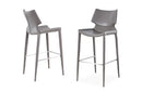 Modrest Hayes Modern Grey Eco-Leather Bar Stool (Set of 2)