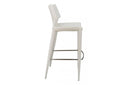 Modrest Hayes Modern White Eco-Leather Bar Stool (Set of 2)