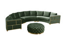 Divani Casa Ritner Modern Green Velvet Ottoman