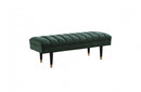 Divani Casa Ritner Modern Green Velvet Bench