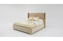 Divani Casa Visalia Modern Beige Velvet & Gold Eastern King Bed