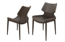 Modrest Helwig Contemporary Grey Eco-Leather Dining Chair (Set of 2)