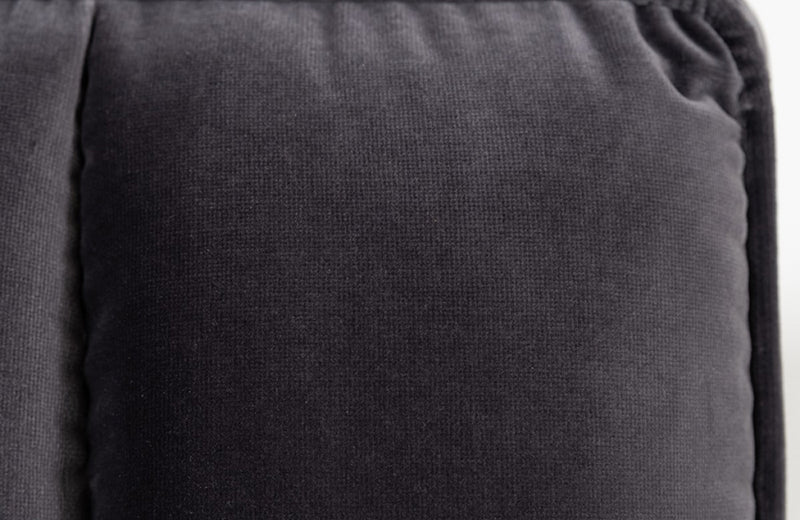 Modrest Hemlock Modern Dark Grey Velvet Bed