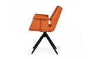 Modrest Hiawatha Modern Cognac Eco-Leather Dining Chair
