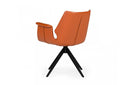 Modrest Hiawatha Modern Cognac Eco-Leather Dining Chair