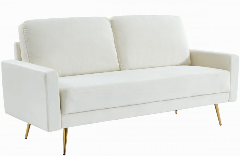 Divani Casa Huffine Modern Beige Fabric Sofa