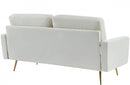 Divani Casa Huffine Modern Beige Fabric Sofa
