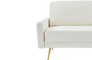 Divani Casa Huffine Modern Beige Fabric Sofa