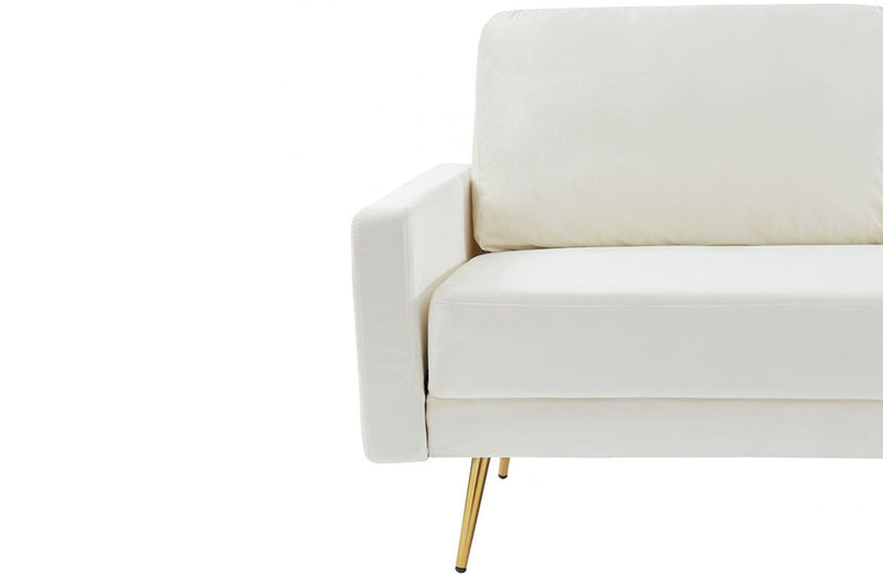 Divani Casa Huffine Modern Beige Fabric Sofa