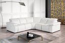 Hyding Modern White Italian Leather Sectional Sofa