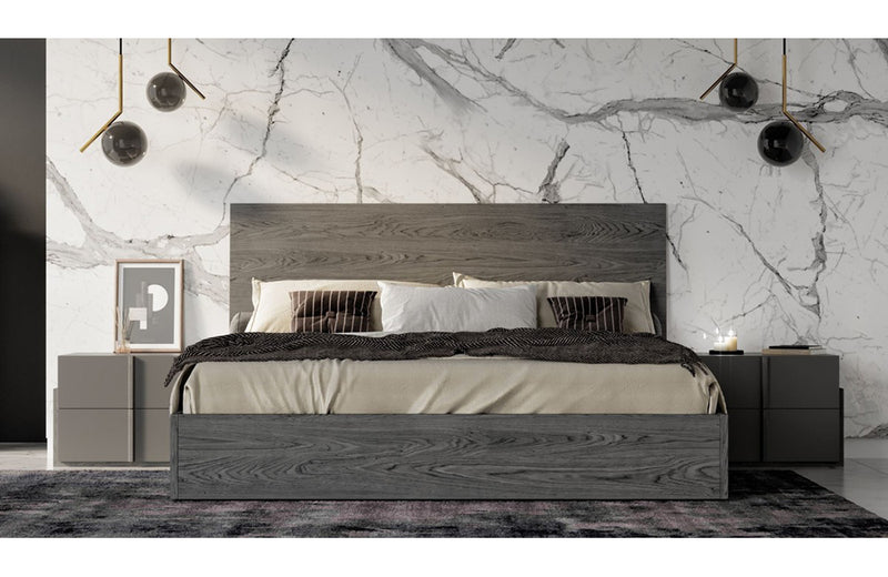Nova Domus Lucia Italian Modern Matte Grey / Elm Grey Bed